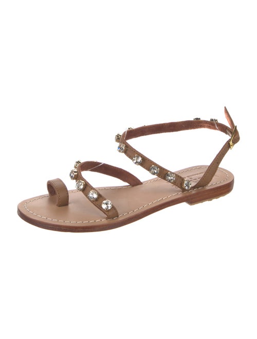 Mystique Leather Crystal Embellishments Sandals