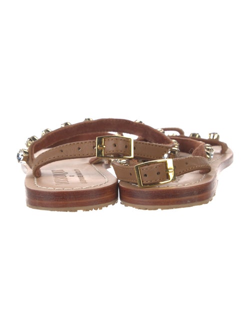 Mystique Leather Crystal Embellishments Sandals