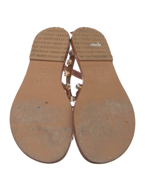 Mystique Leather Crystal Embellishments Sandals