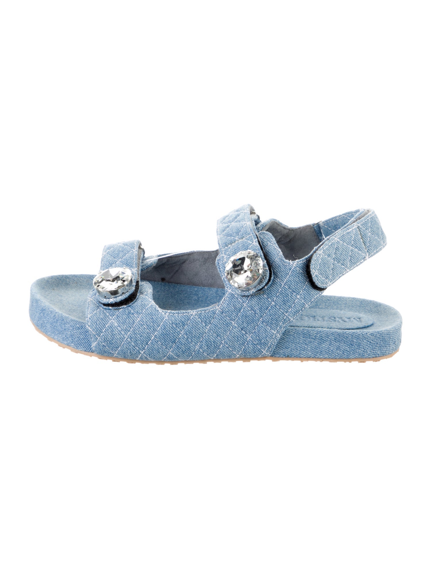 Mystique Denim Crystal Embellishments Sandals