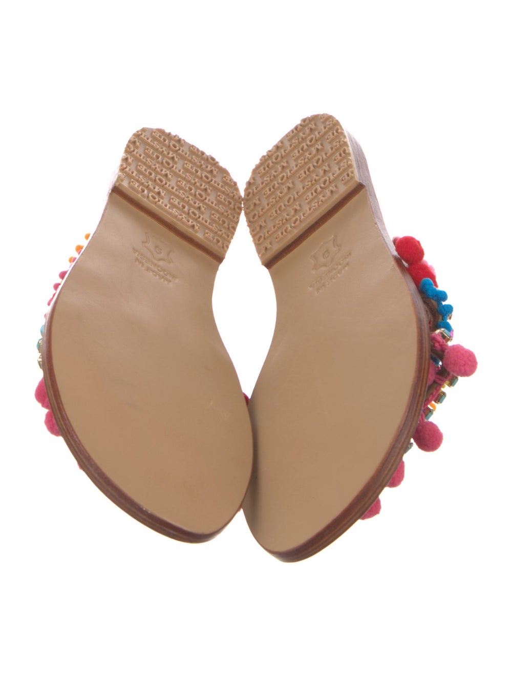 Mystique Leather Slides Brown Patterned - image 5