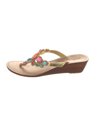 Mystique Leather Crystal Embellishments Slides