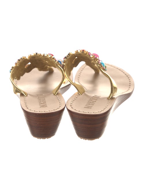 Mystique Leather Crystal Embellishments Slides