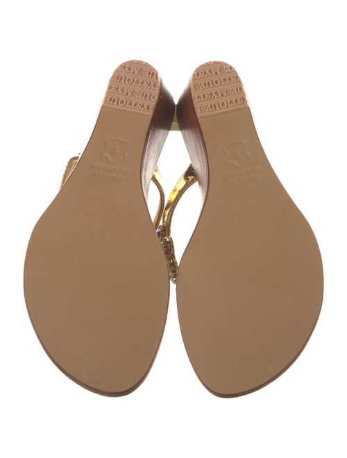 Mystique Leather Crystal Embellishments Slides