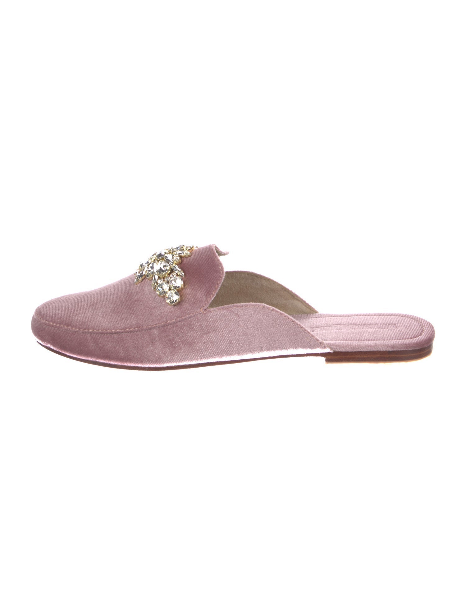 Mystique Velvet Crystal Embellishments Mules