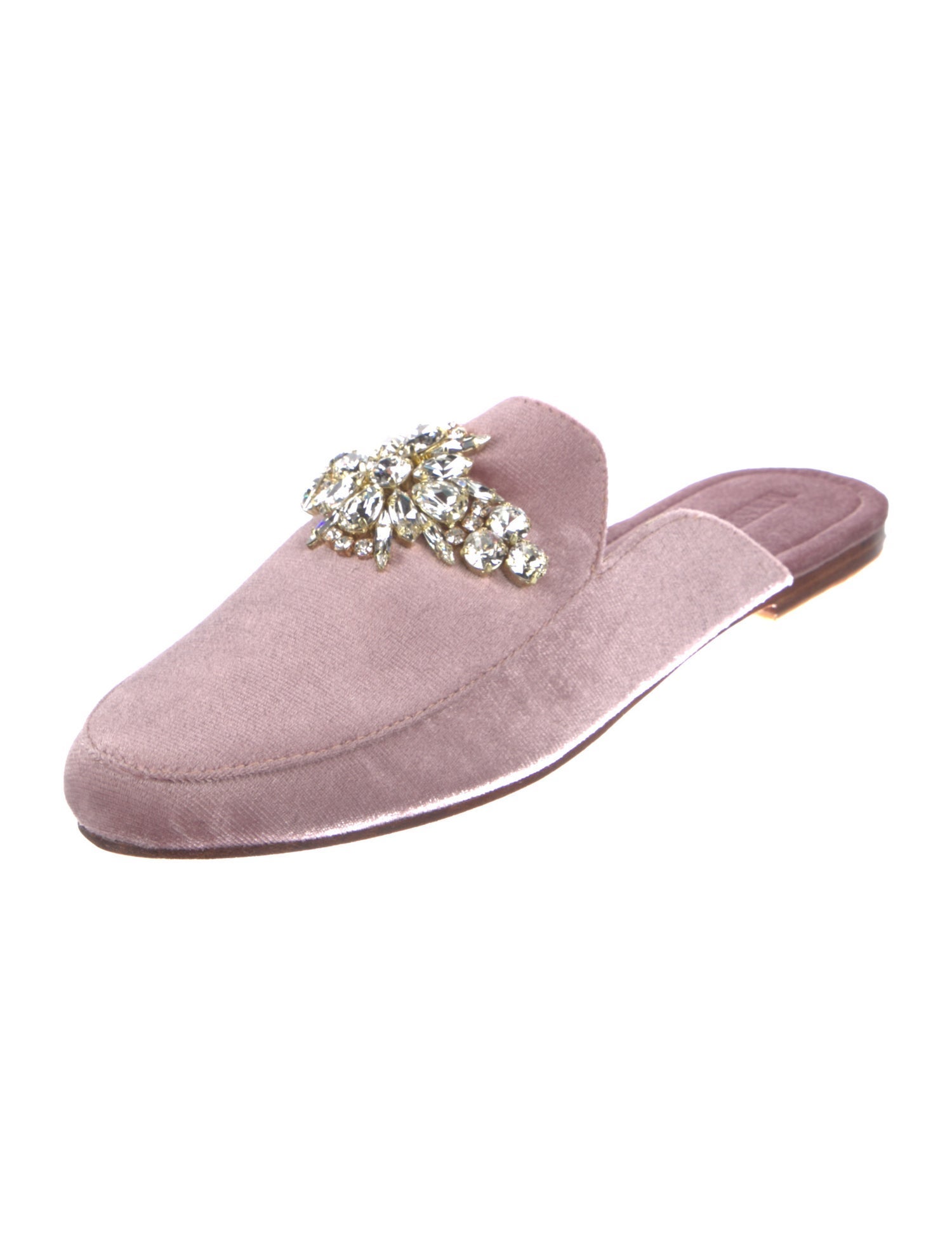 Mystique Velvet Crystal Embellishments Mules