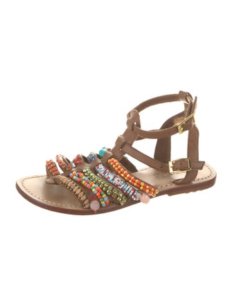 Mystique Leather Printed Gladiator Sandals