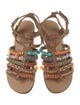 Mystique Leather Printed Gladiator Sandals