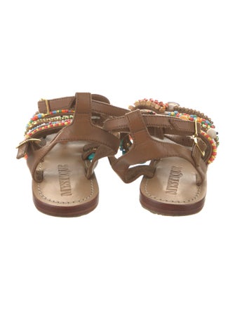 Mystique Leather Printed Gladiator Sandals