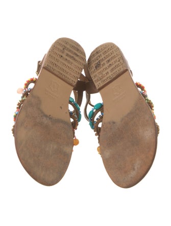 Mystique Leather Printed Gladiator Sandals