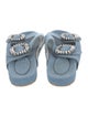 Mystique Denim Crystal Embellishments Slides