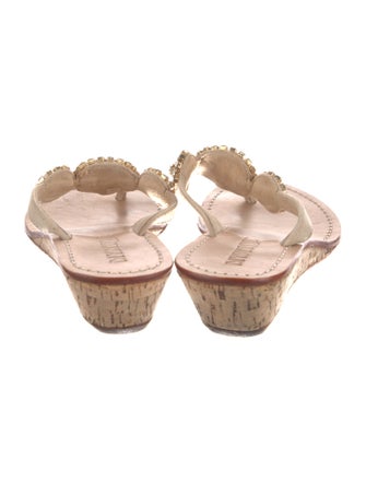 Mystique Leather Crystal Embellishments Slides