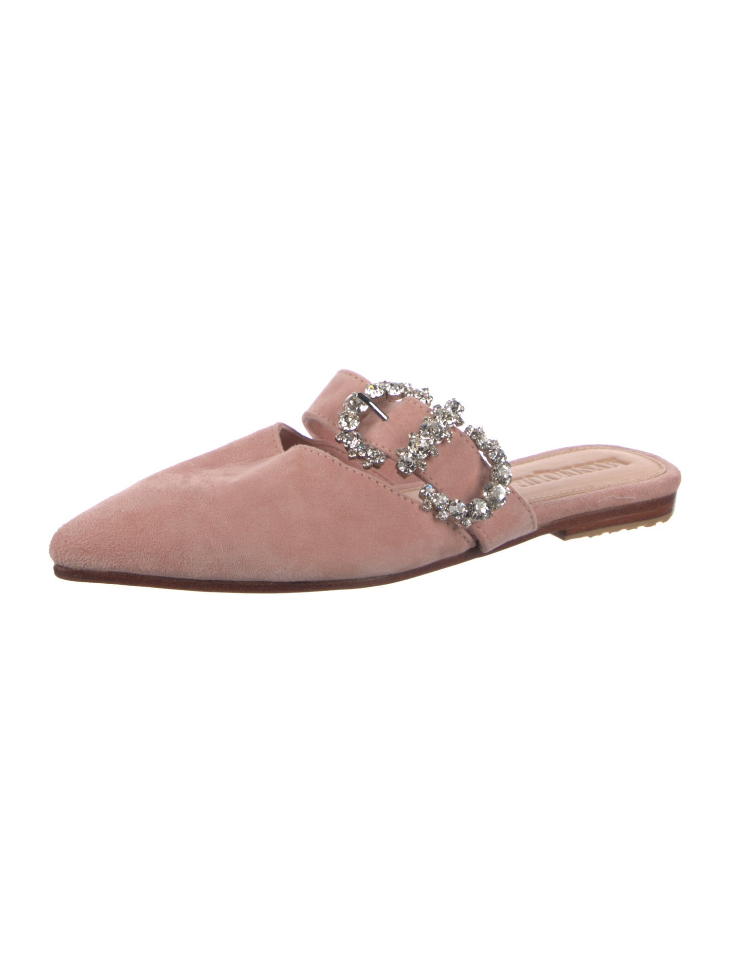 Mystique Suede Crystal Embellishments Mules