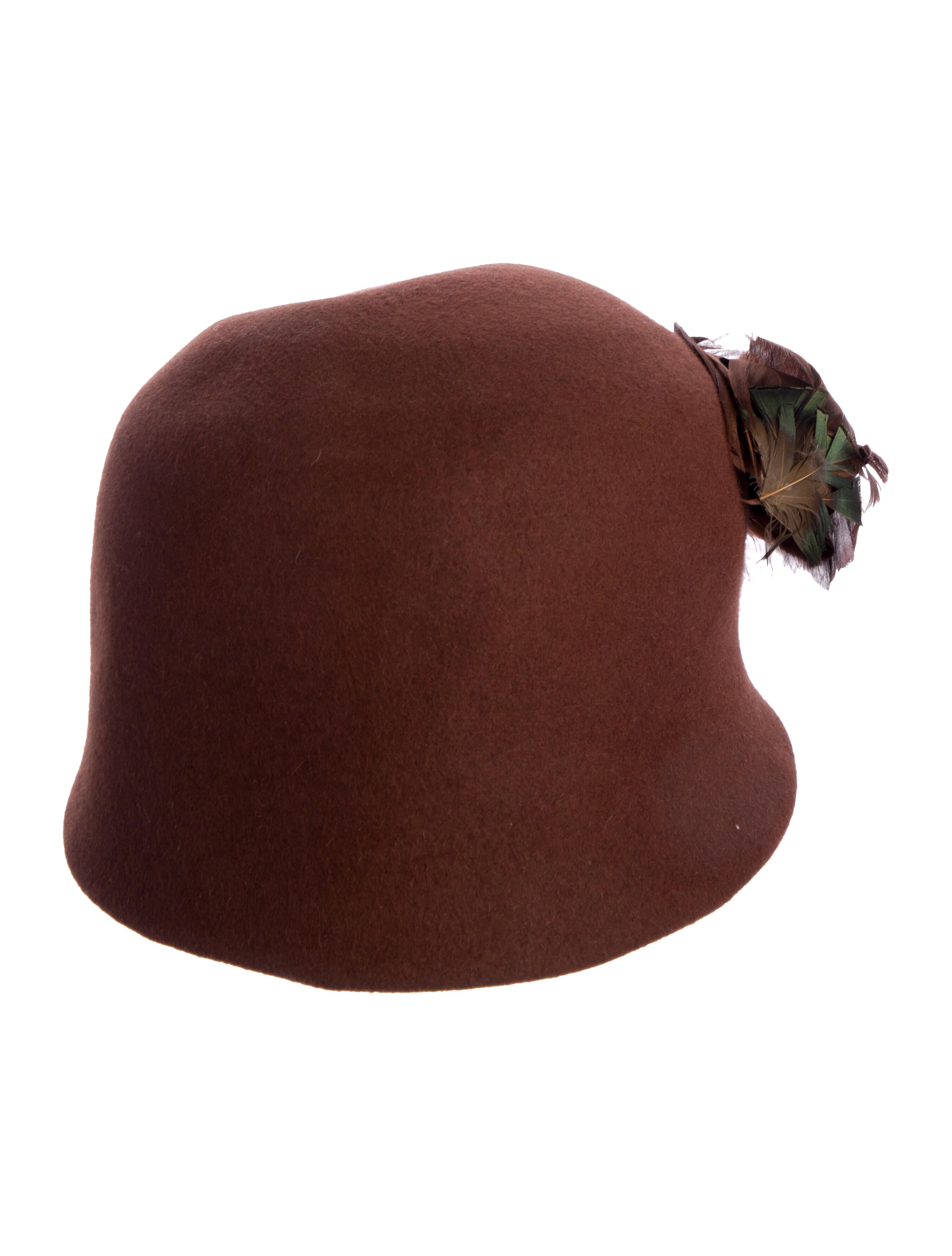 Marzi Firenze Marzi Firenze Wool and Feather embellished Hat