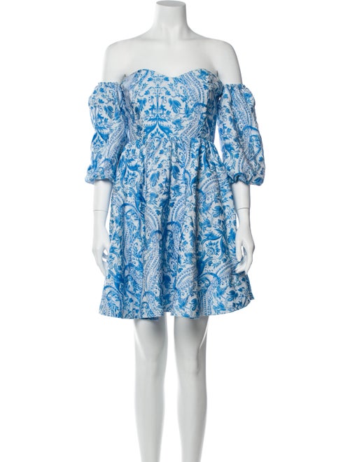 Mestiza New York Floral Print Mini Dress Blue