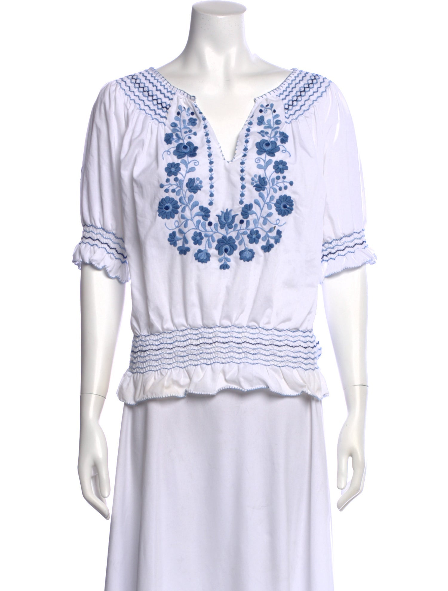 Muzungu Sisters Floral Print V-Neck Blouse
