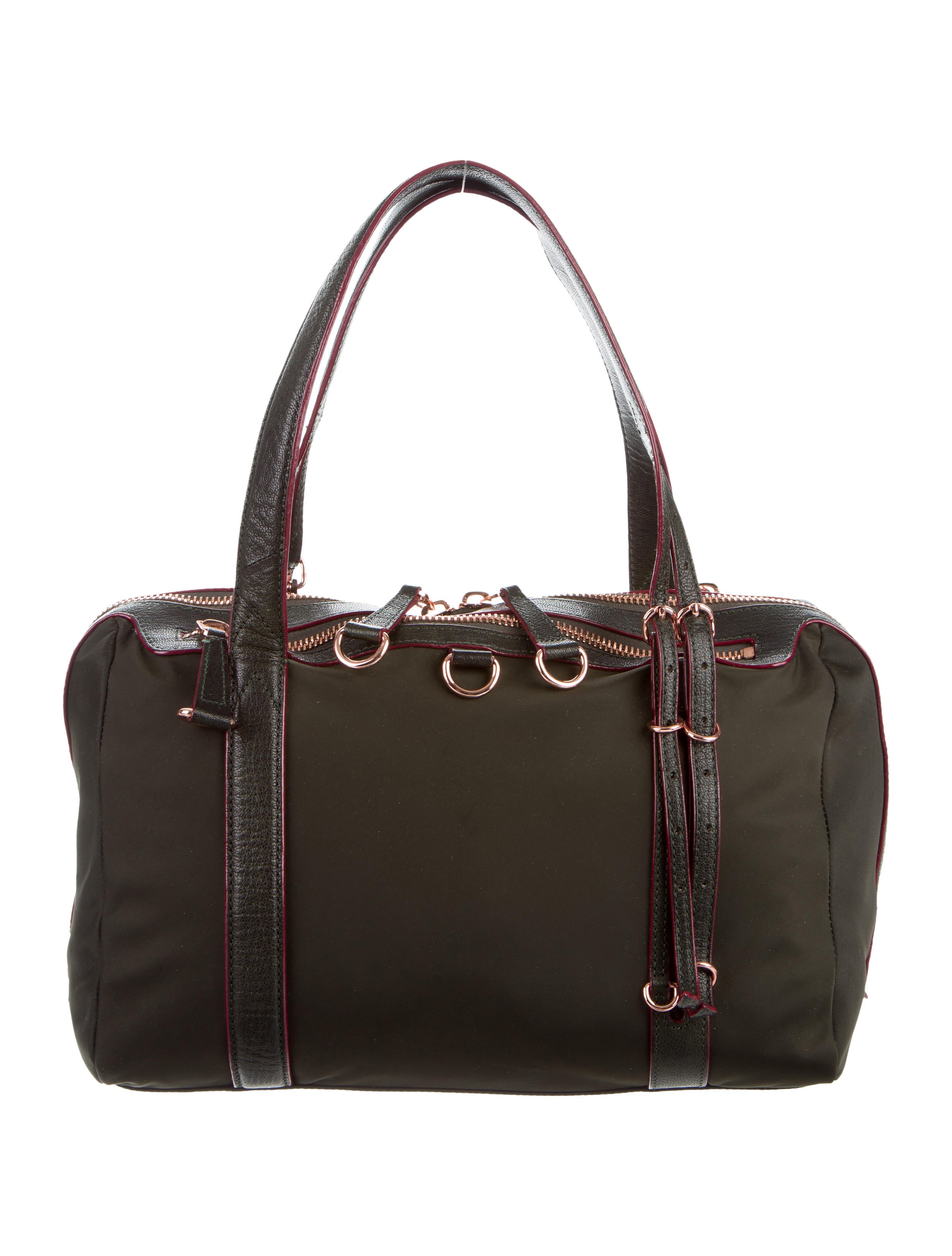 MZ Wallace Leather-Trimmed Colette Tote - Green Totes, Handbags