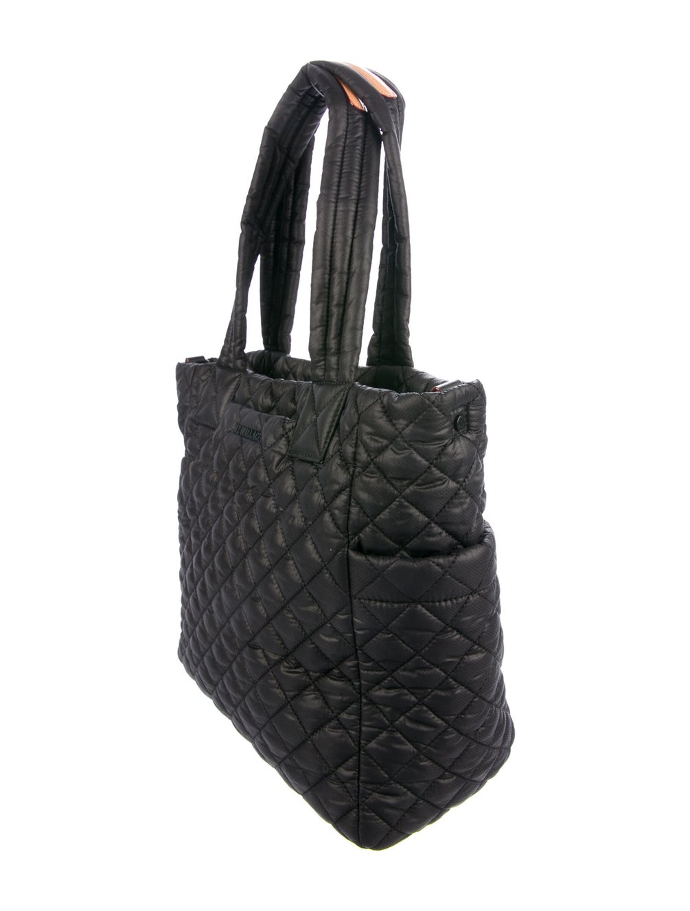 nylon quilted tote handbag