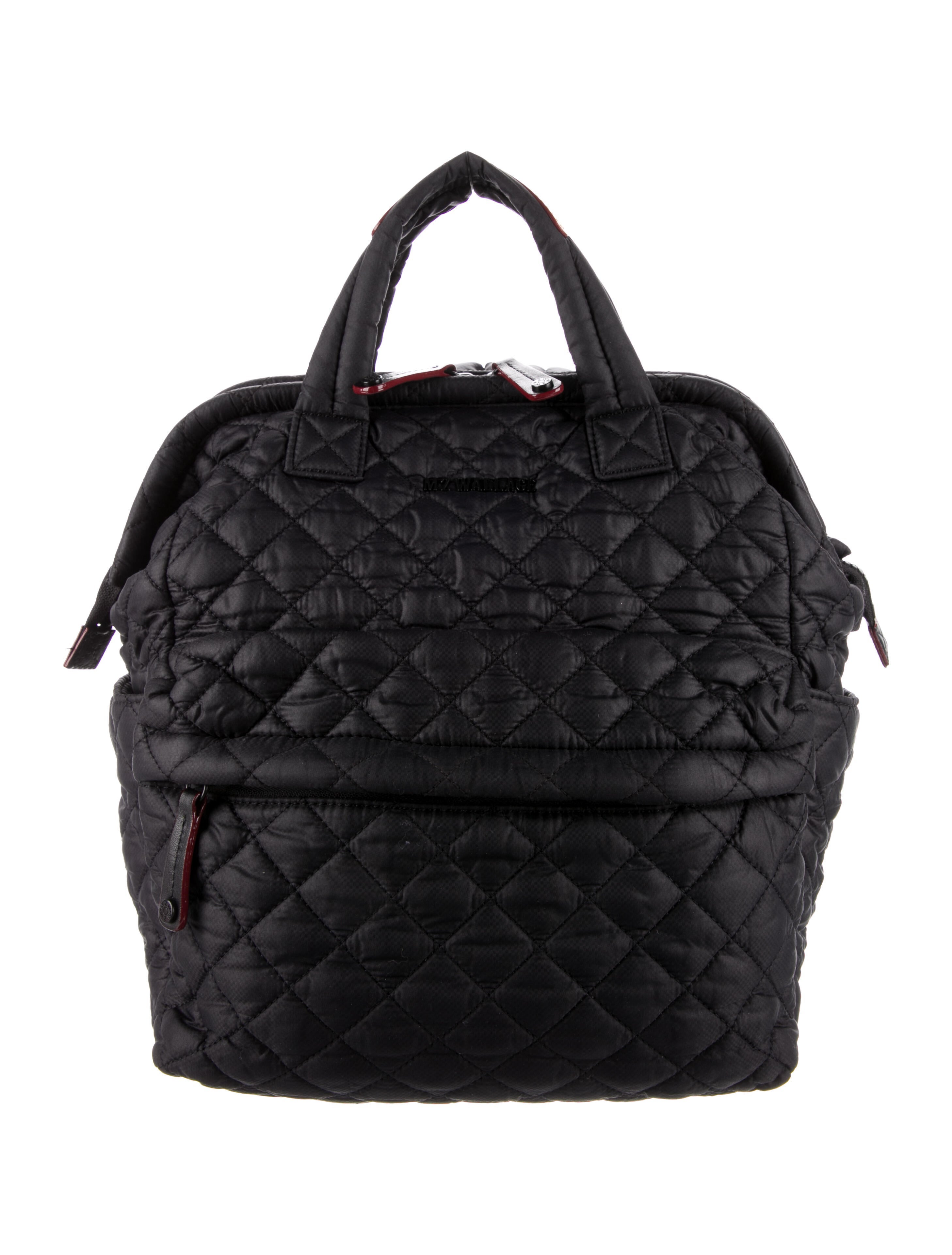 MZ Wallace Quilted Nylon Backpack Black Backpacks, Handbags