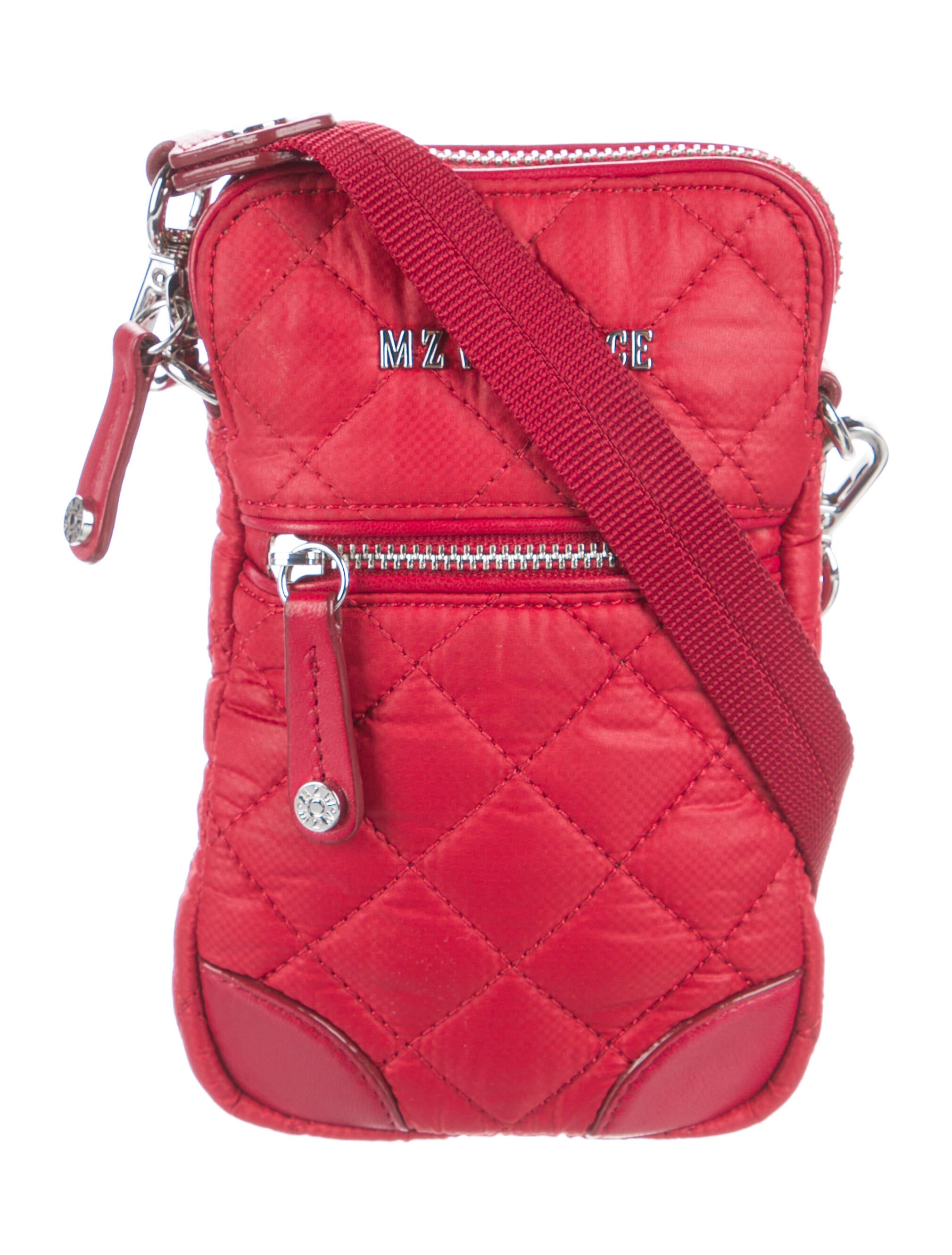MZ Wallace Quilted Nylon Crossbody Bag Red Crossbody Bags, Handbags