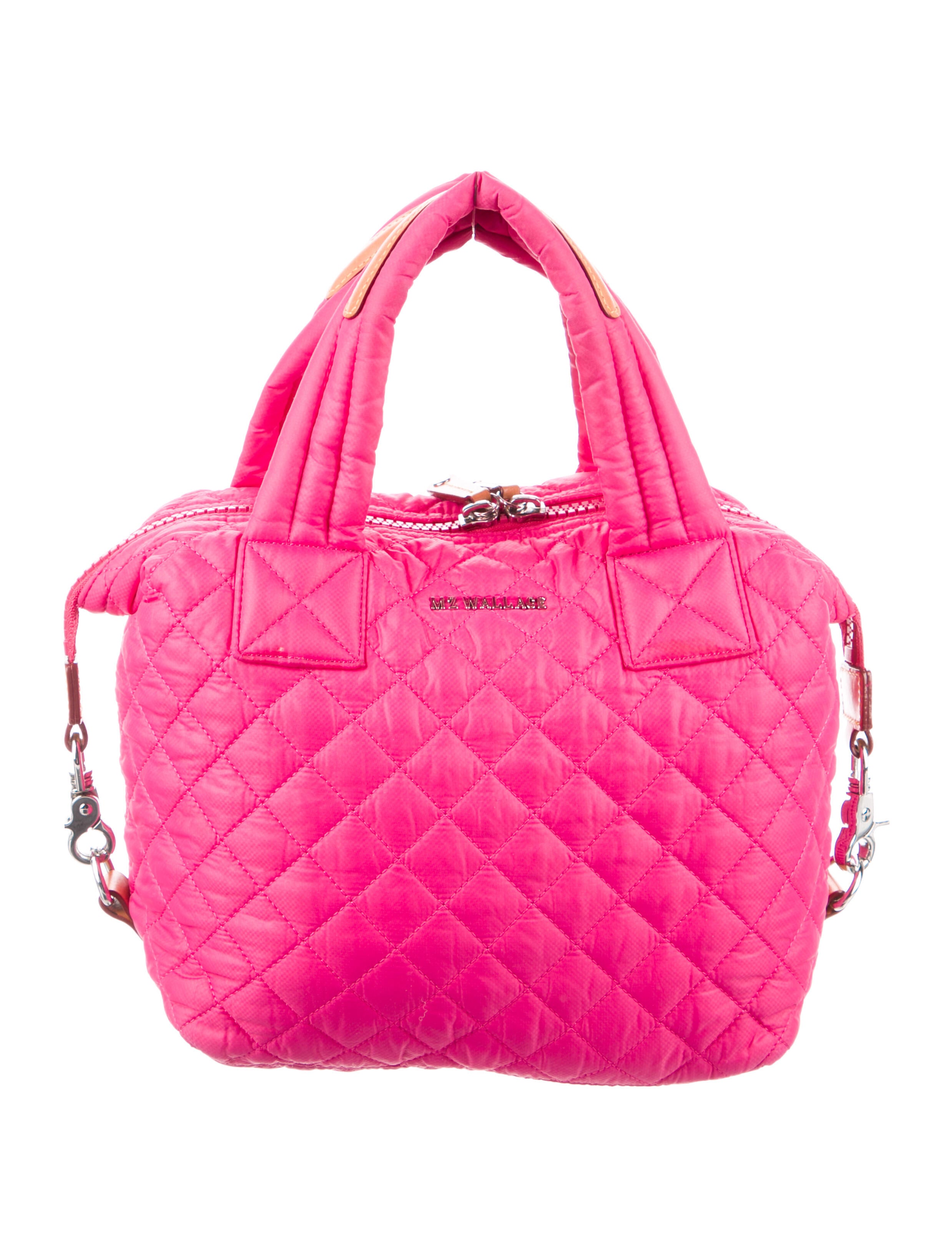 MZ Wallace Quilted Nylon Tote Bag Pink Totes, Handbags WMZWA34186