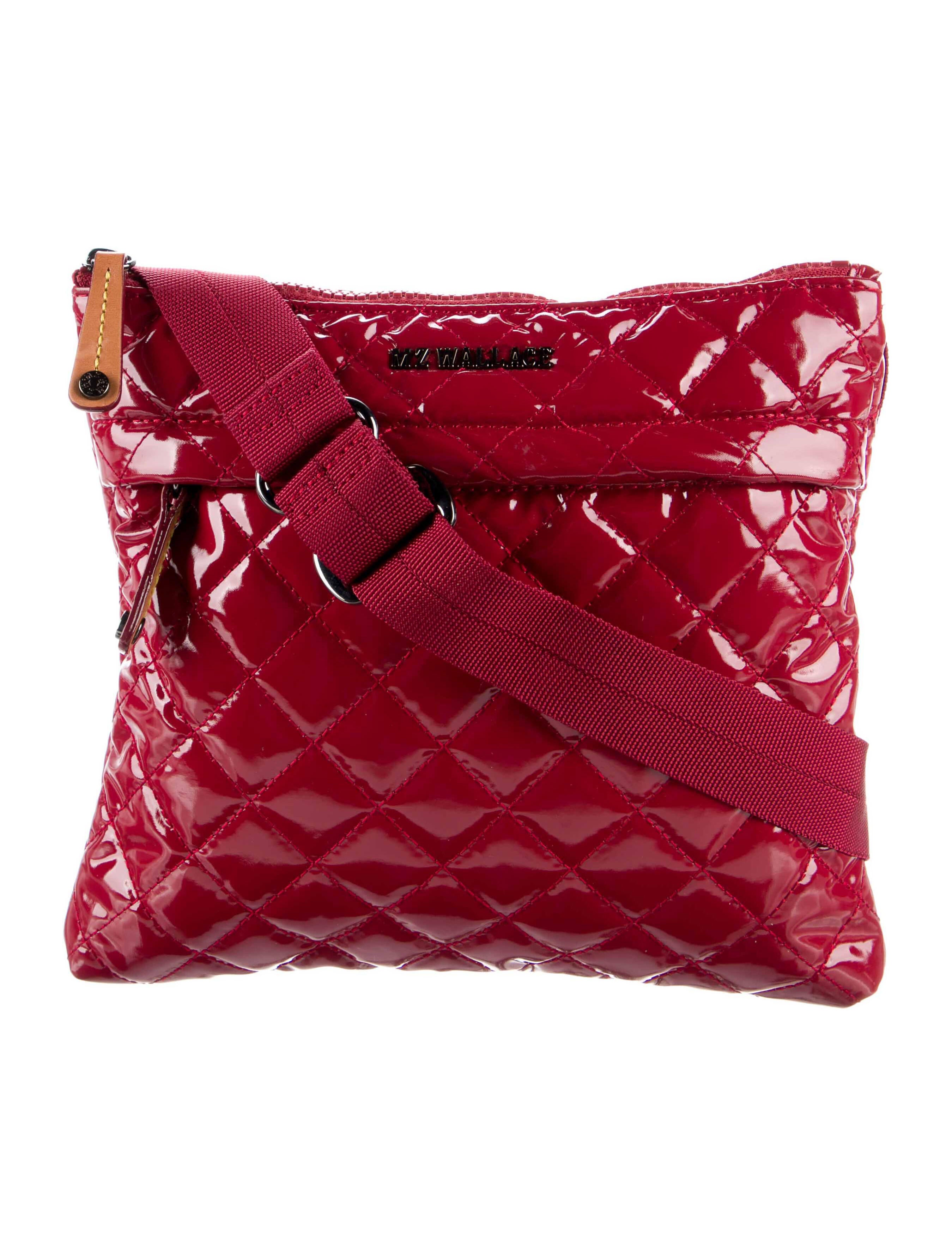 MZ Wallace Quilted Nylon Crossbody Bag Red Crossbody Bags, Handbags