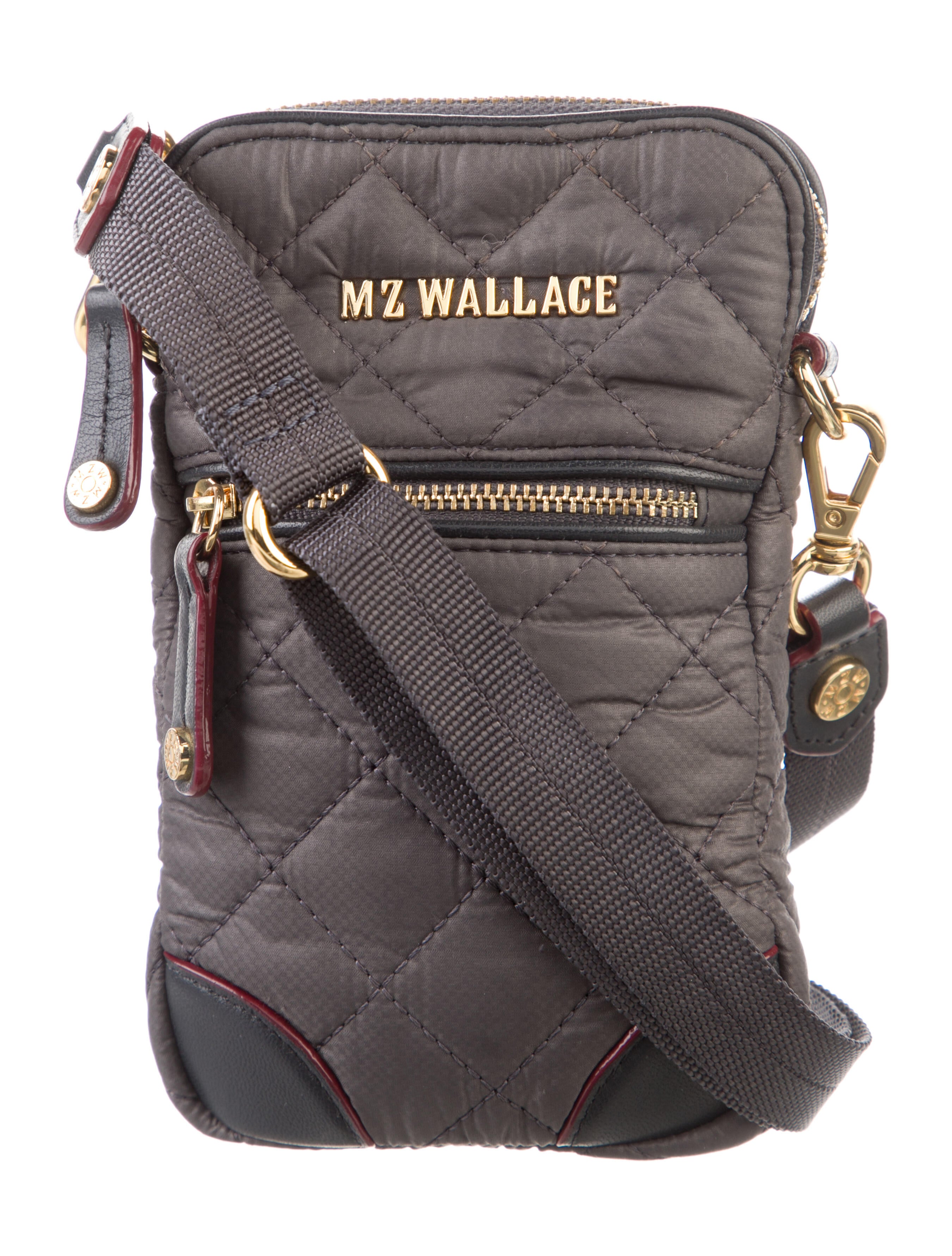MZ Wallace Leathertrimmed Nylon Crossbody Bag Grey Crossbody Bags