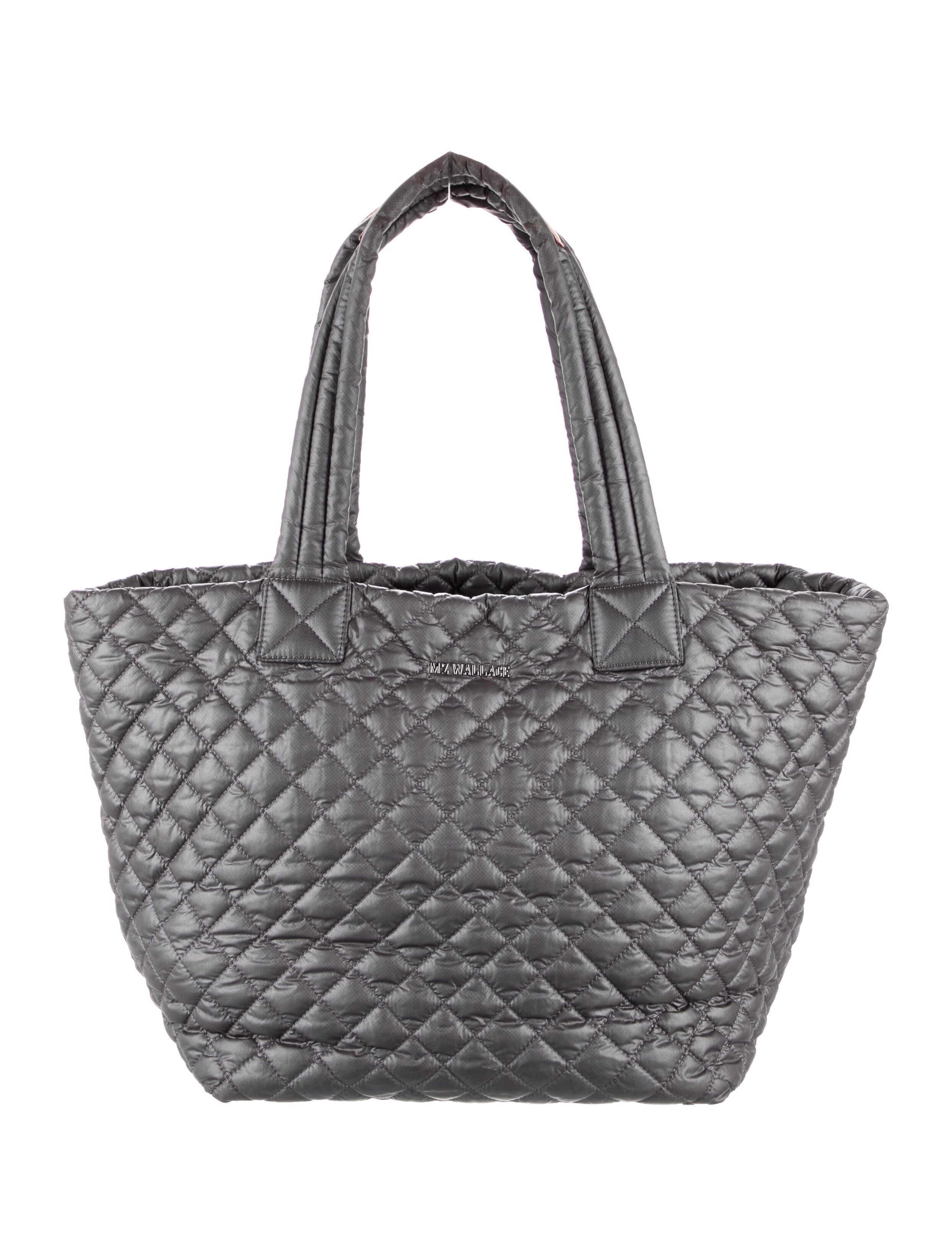 MZ Wallace Quilted Nylon Metro Tote Bag Grey Totes, Handbags WMZWA32051 The RealReal