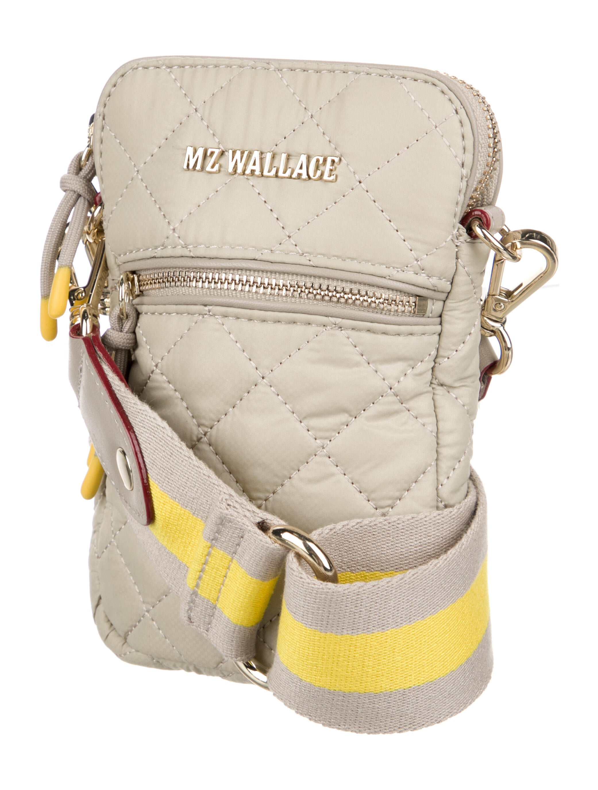 MZ Wallace Mini Nylon Quilted Crossbody Bag Neutrals Crossbody Bags