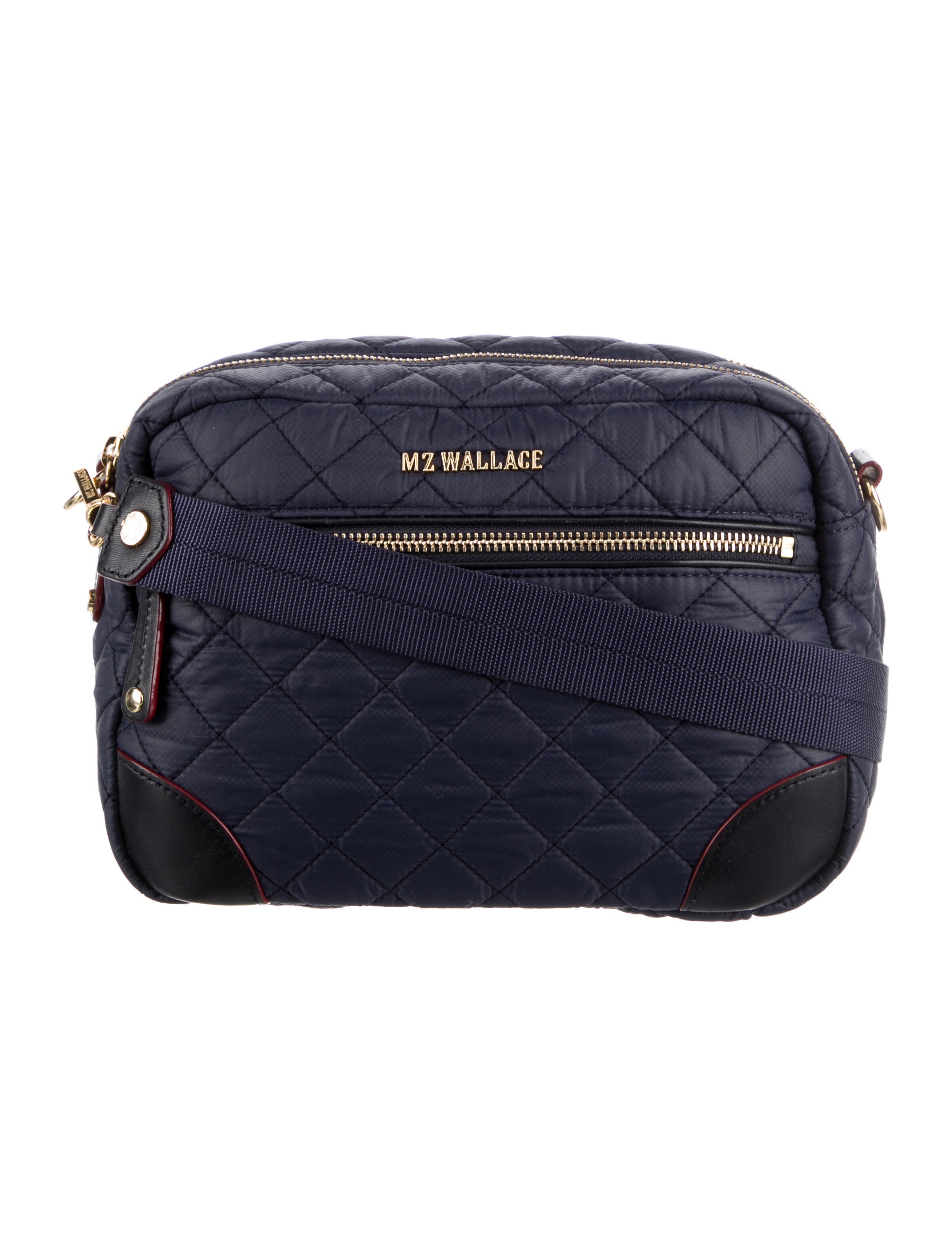 MZ Wallace Quilted Nylon Crossbody Bag Blue Crossbody Bags, Handbags