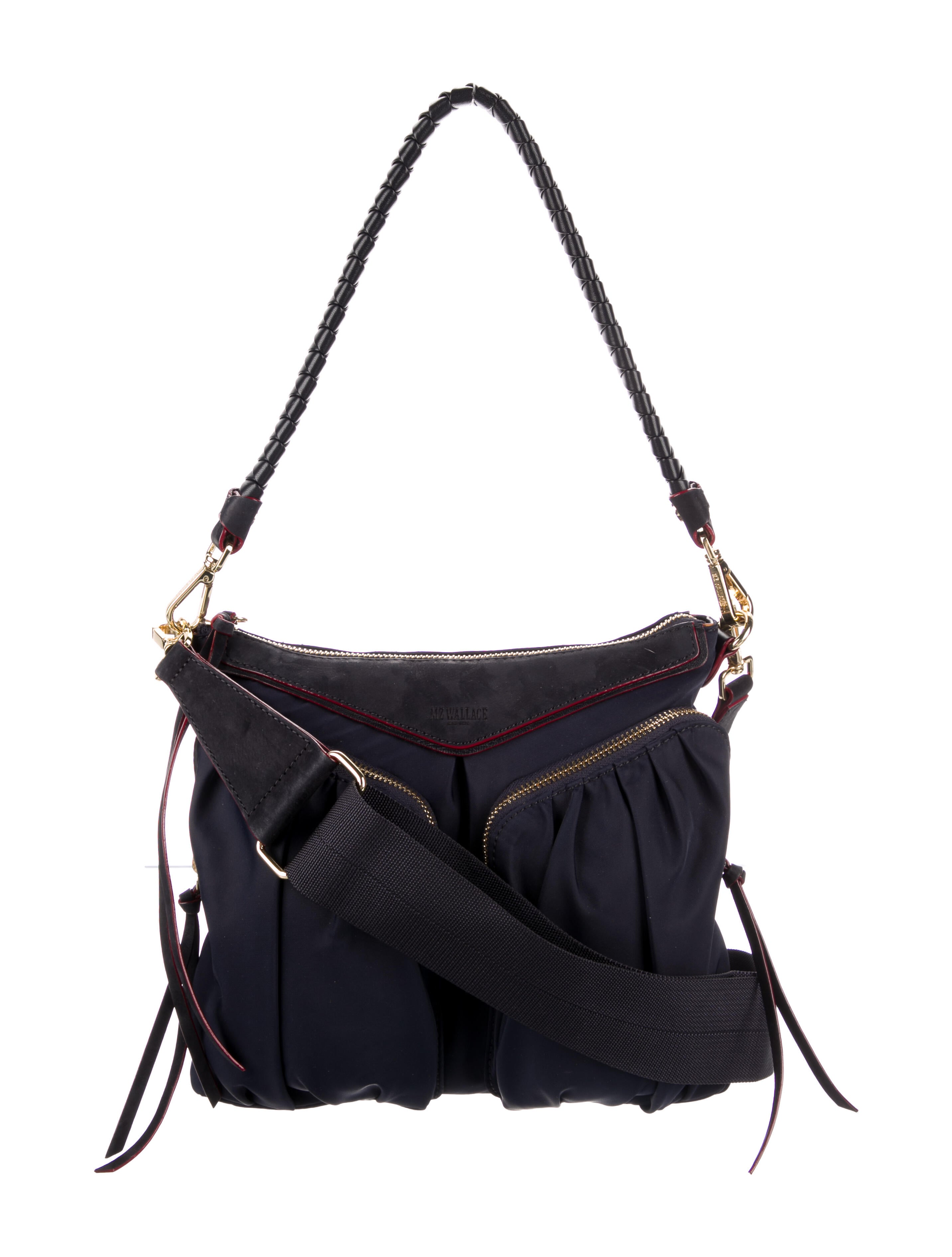 MZ Wallace Pleated Nylon Crossbody Bag Blue Crossbody Bags, Handbags