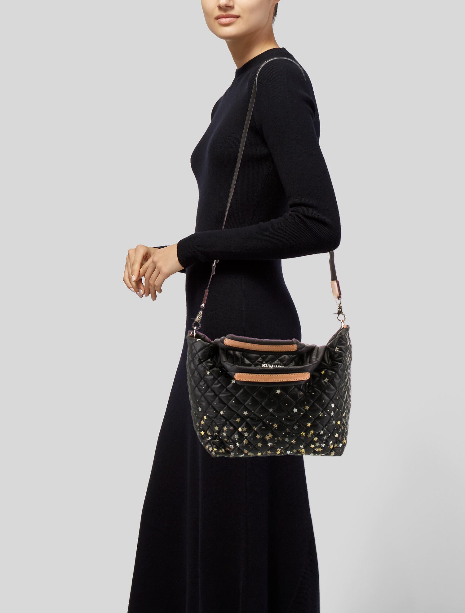 MZ Wallace Quilted Star Printed Handle Bag