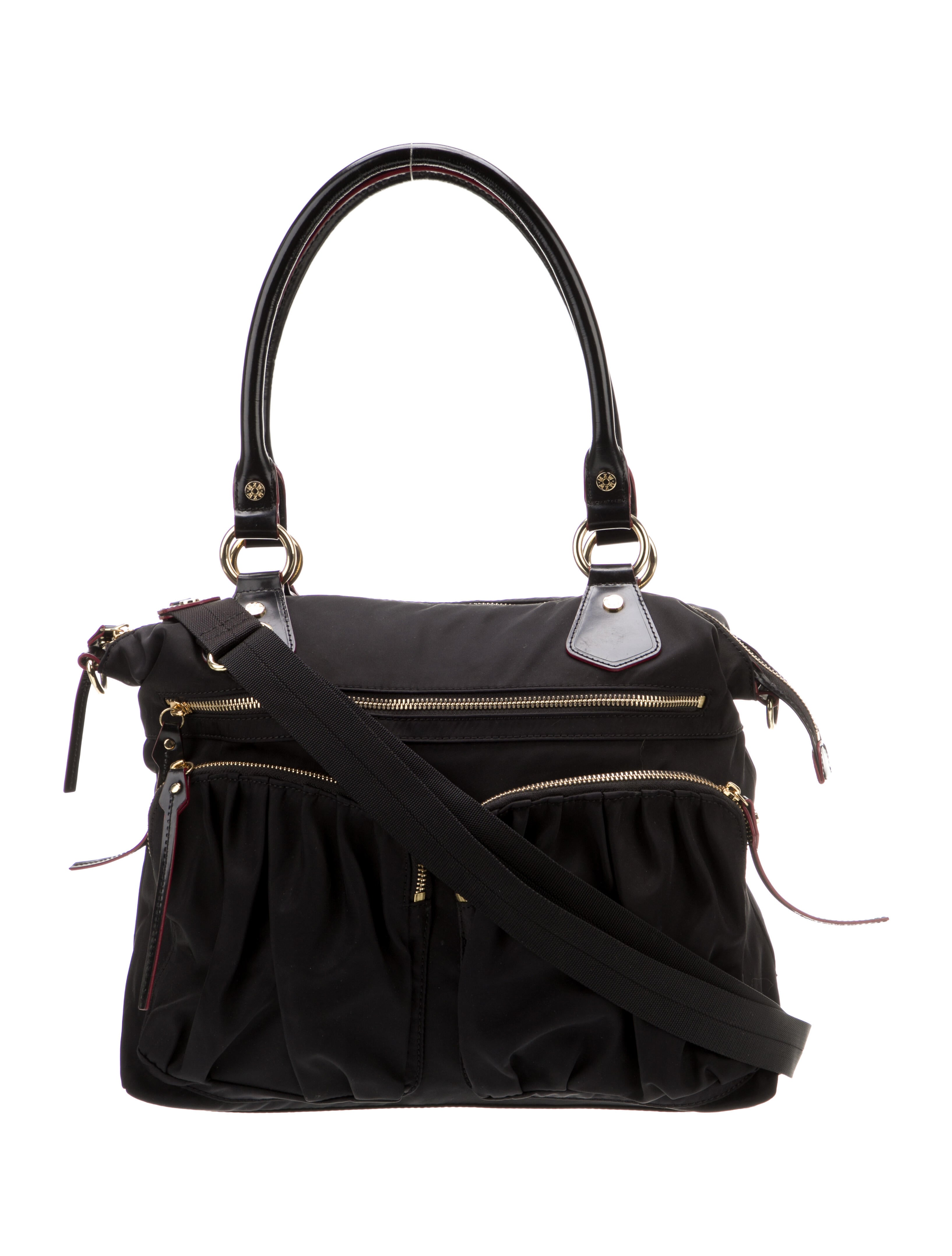 MZ Wallace Leather Trim Nylon Tote Bag Black Shoulder Bags, Handbags