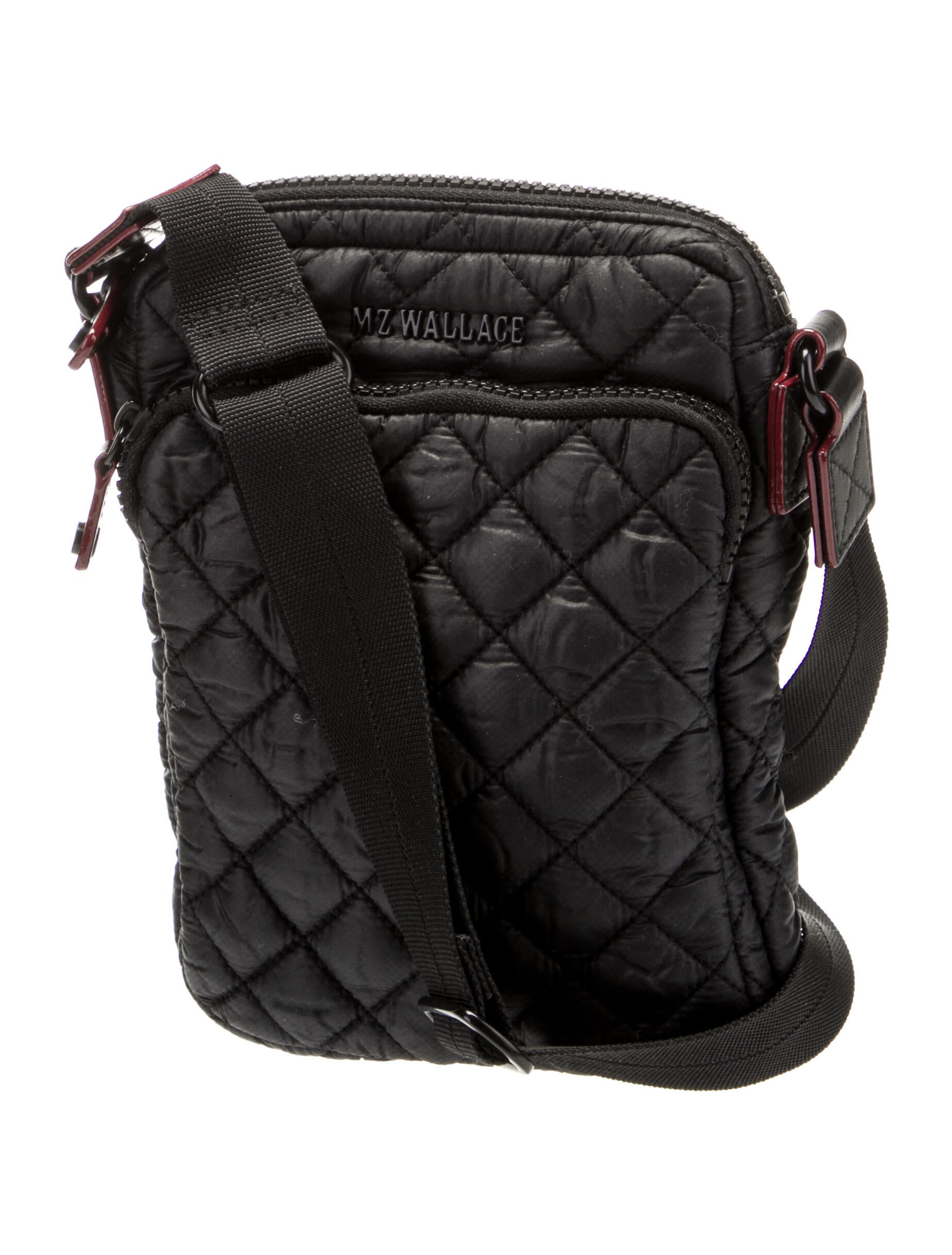 MZ Wallace Quilted Nylon Crossbody Bag - Black Crossbody Bags