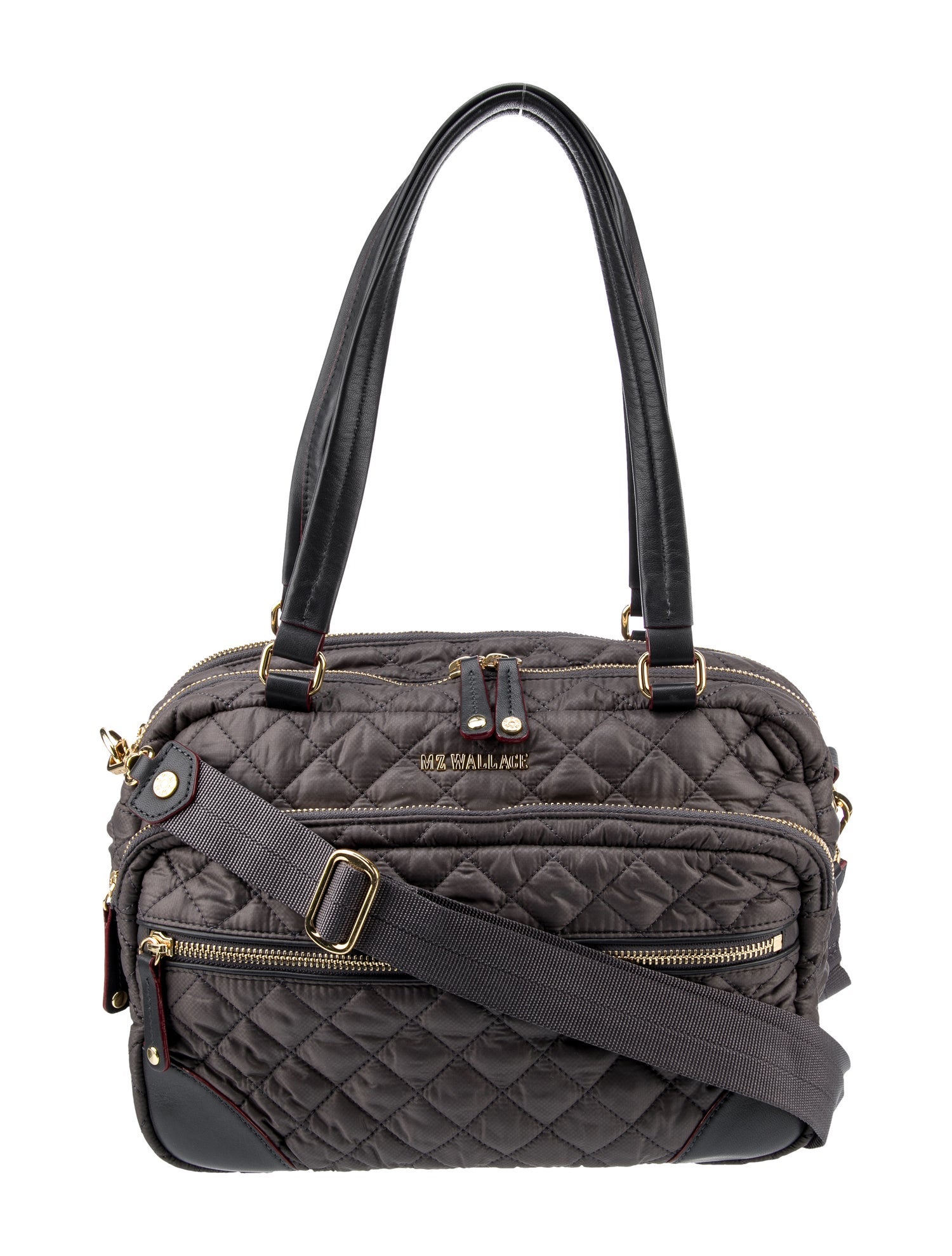 MZ Wallace Quilted Nylon Shoulder Bag Grey Shoulder Bags, Handbags WMZWA39156 The RealReal