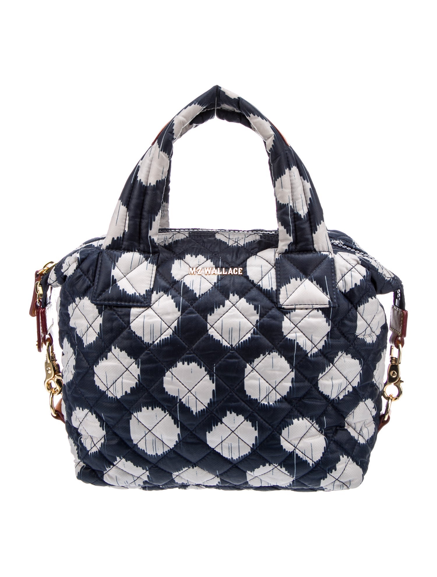 MZ Wallace Printed Convertible Shoulder Bag Blue Shoulder Bags