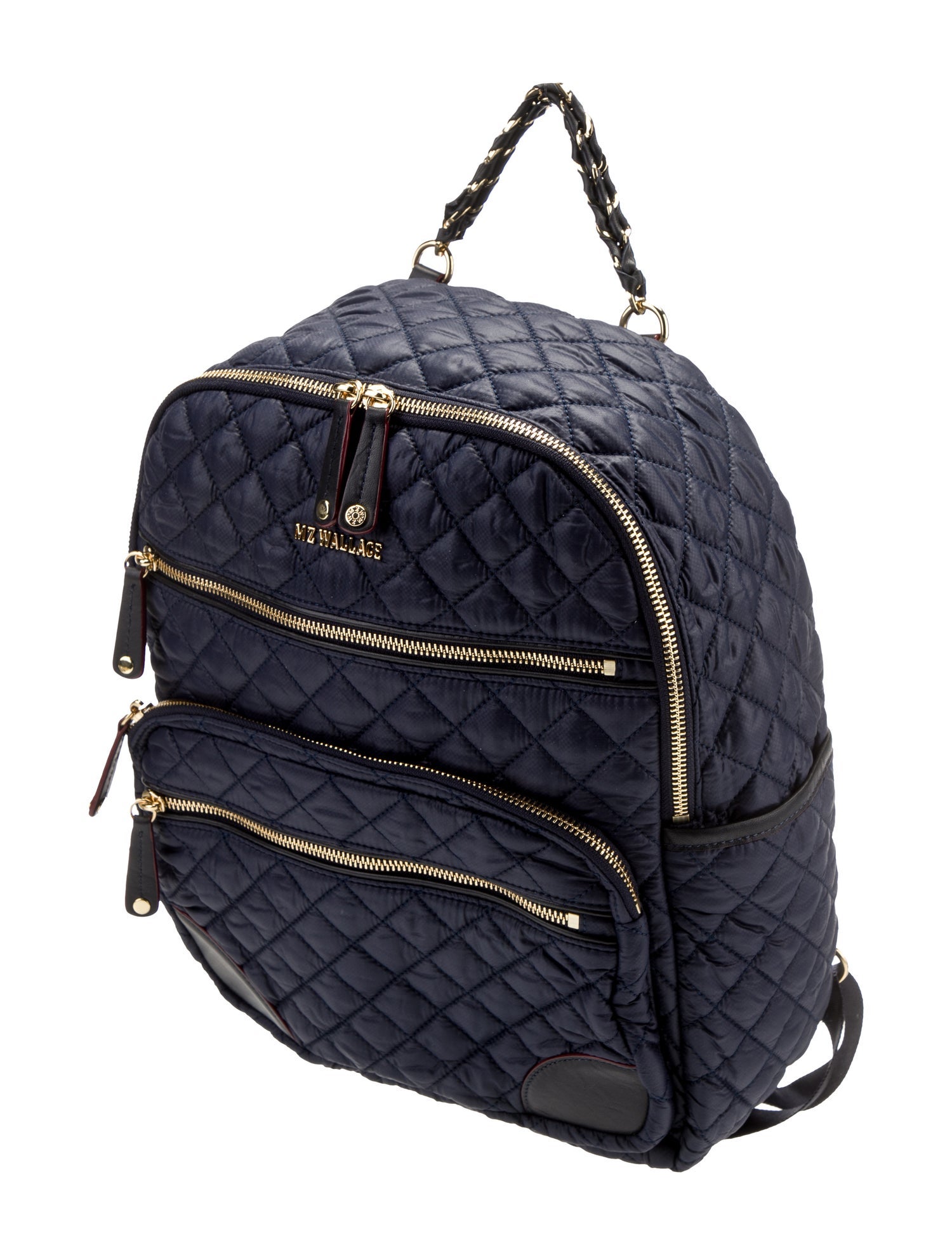 MZ Wallace ChainLinked Nylon Backpack Blue Backpacks, Handbags