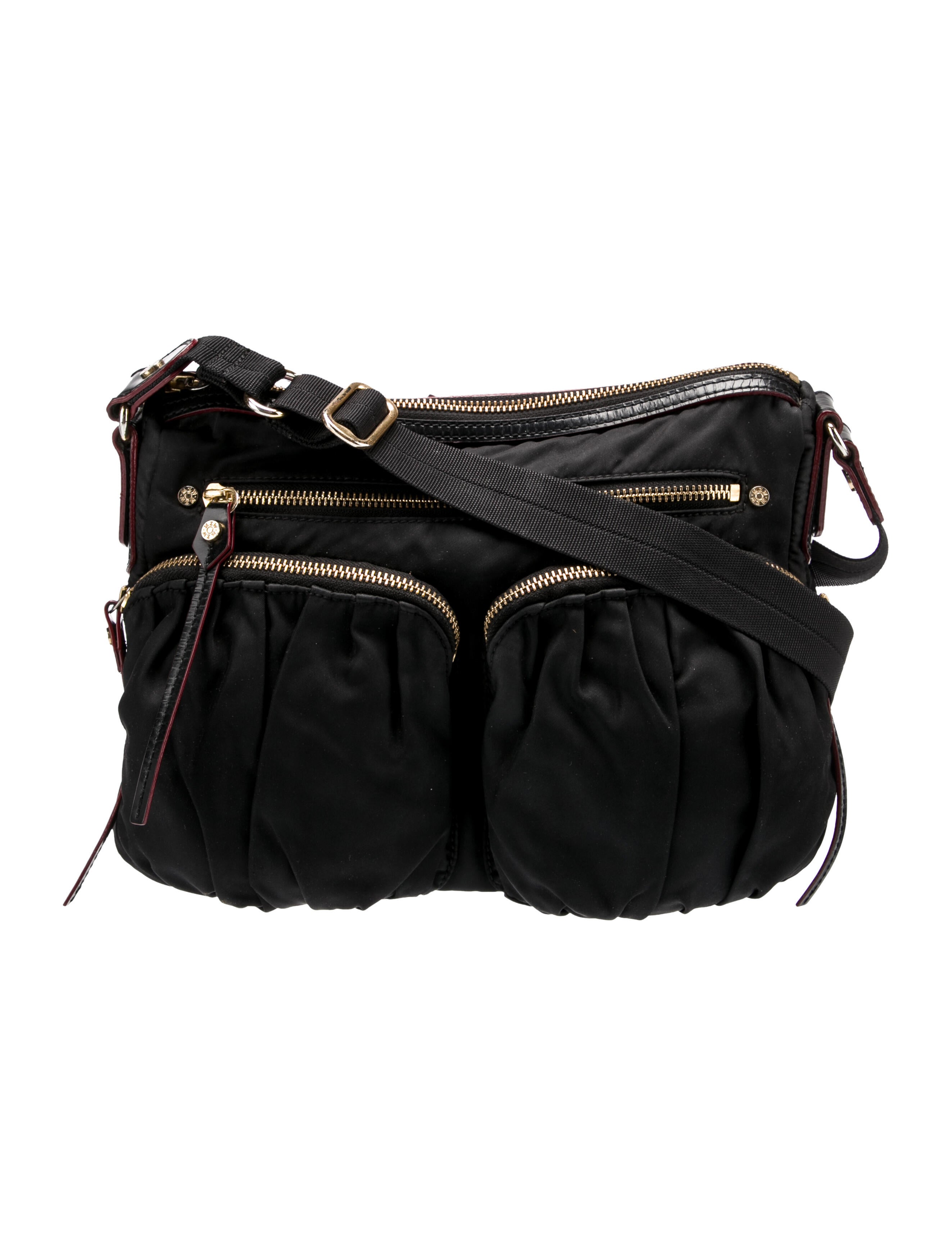 Tod's LeatherTrim Nylon Crossbody Bag Black Crossbody Bags, Handbags