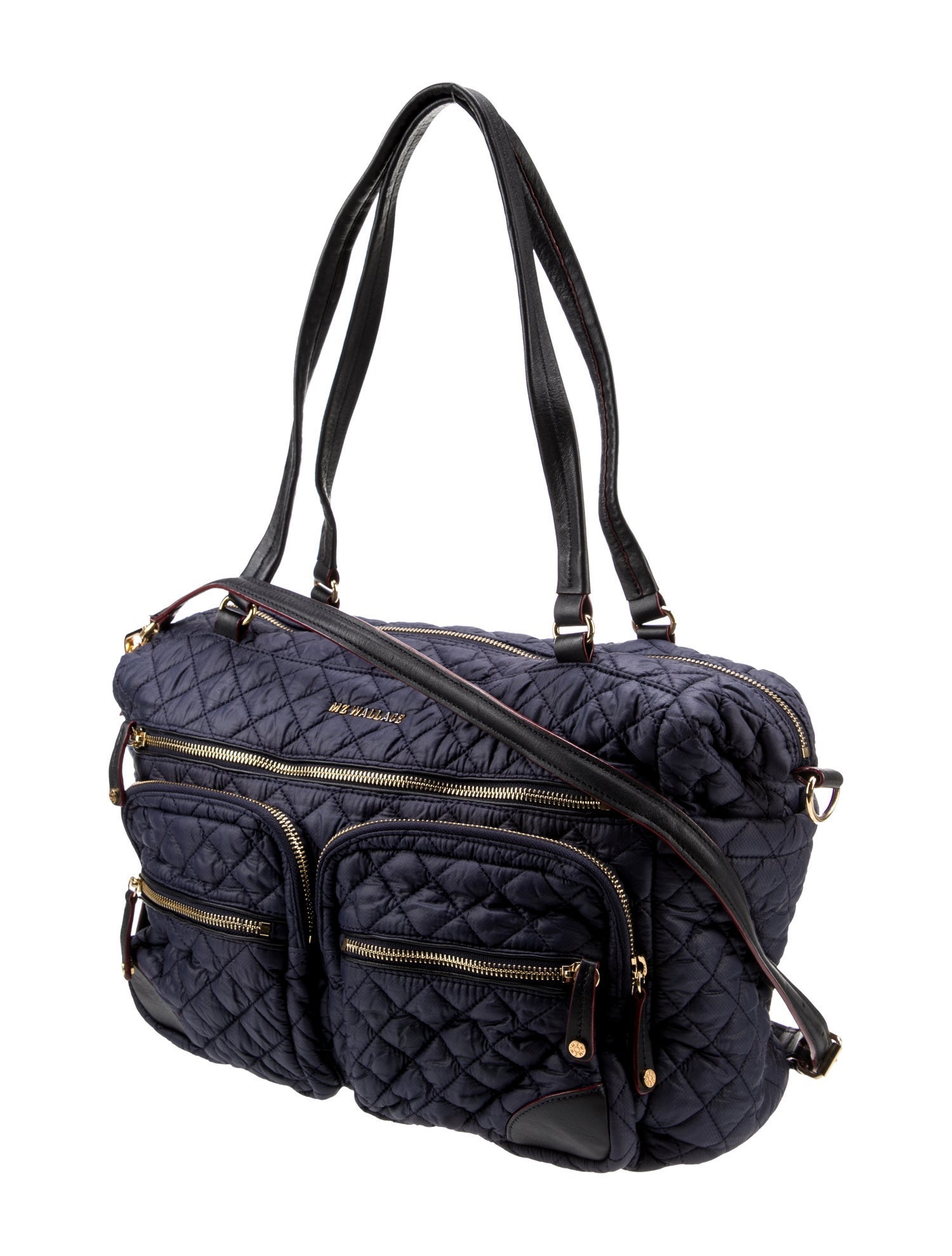MZ Wallace Leather-Trimmed Quilted Nylon Tote