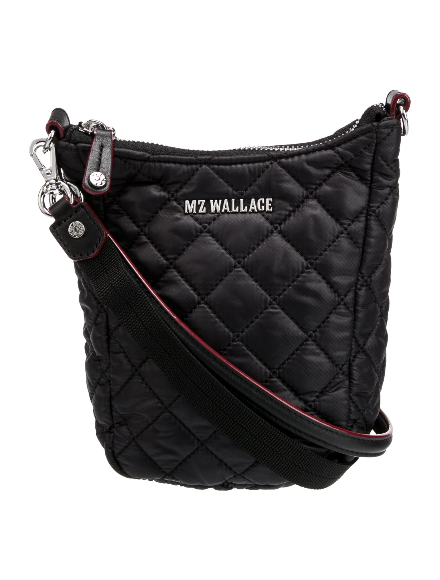 MZ Wallace Nylon Messenger Bag - Black Crossbody Bags, Handbags