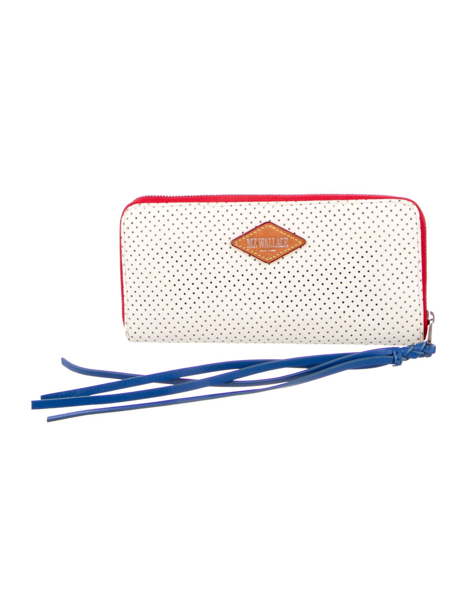 MZ Wallace Leather Polka Dot Print Continental Wallet