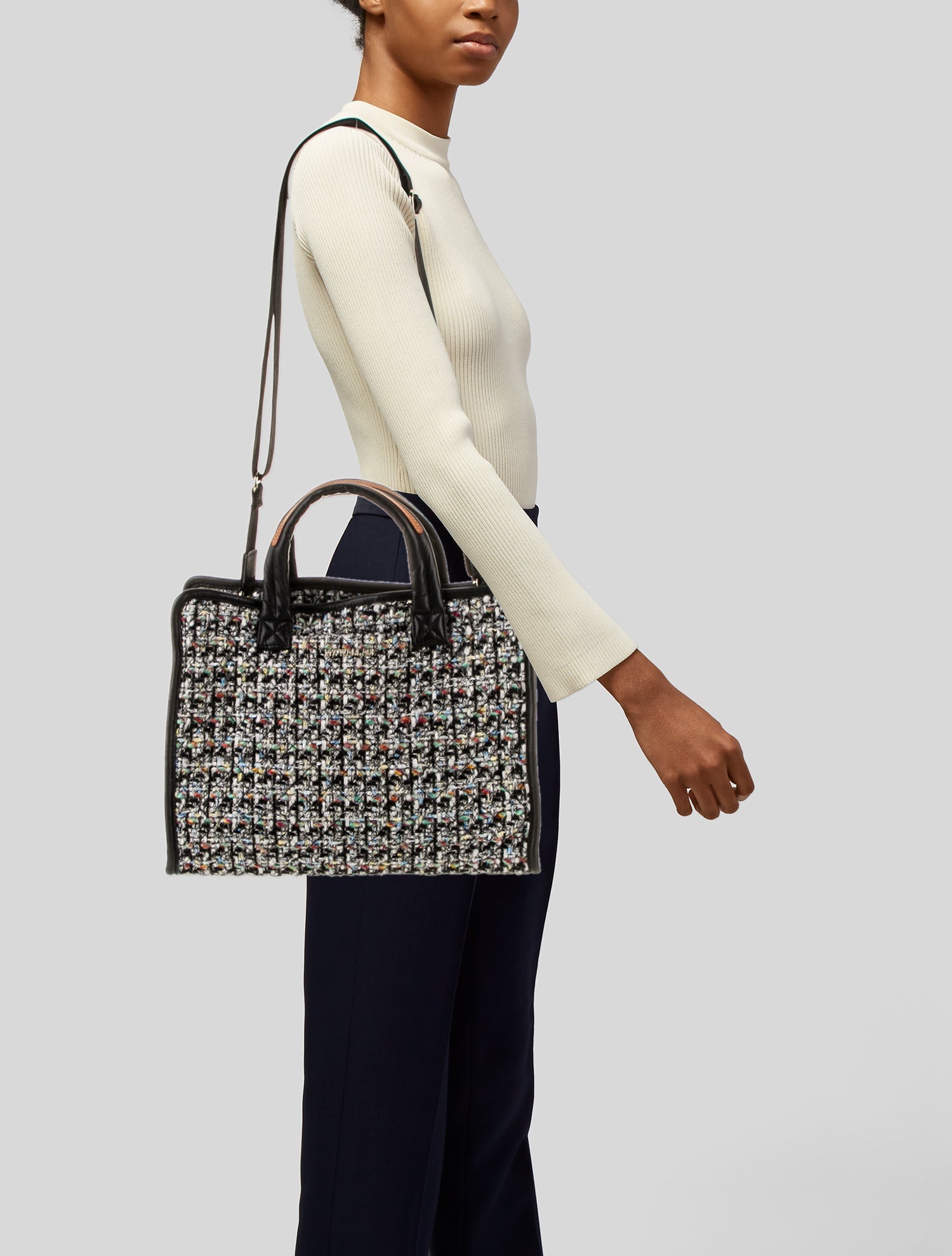 MZ Wallace Tweed Top Handle Bag