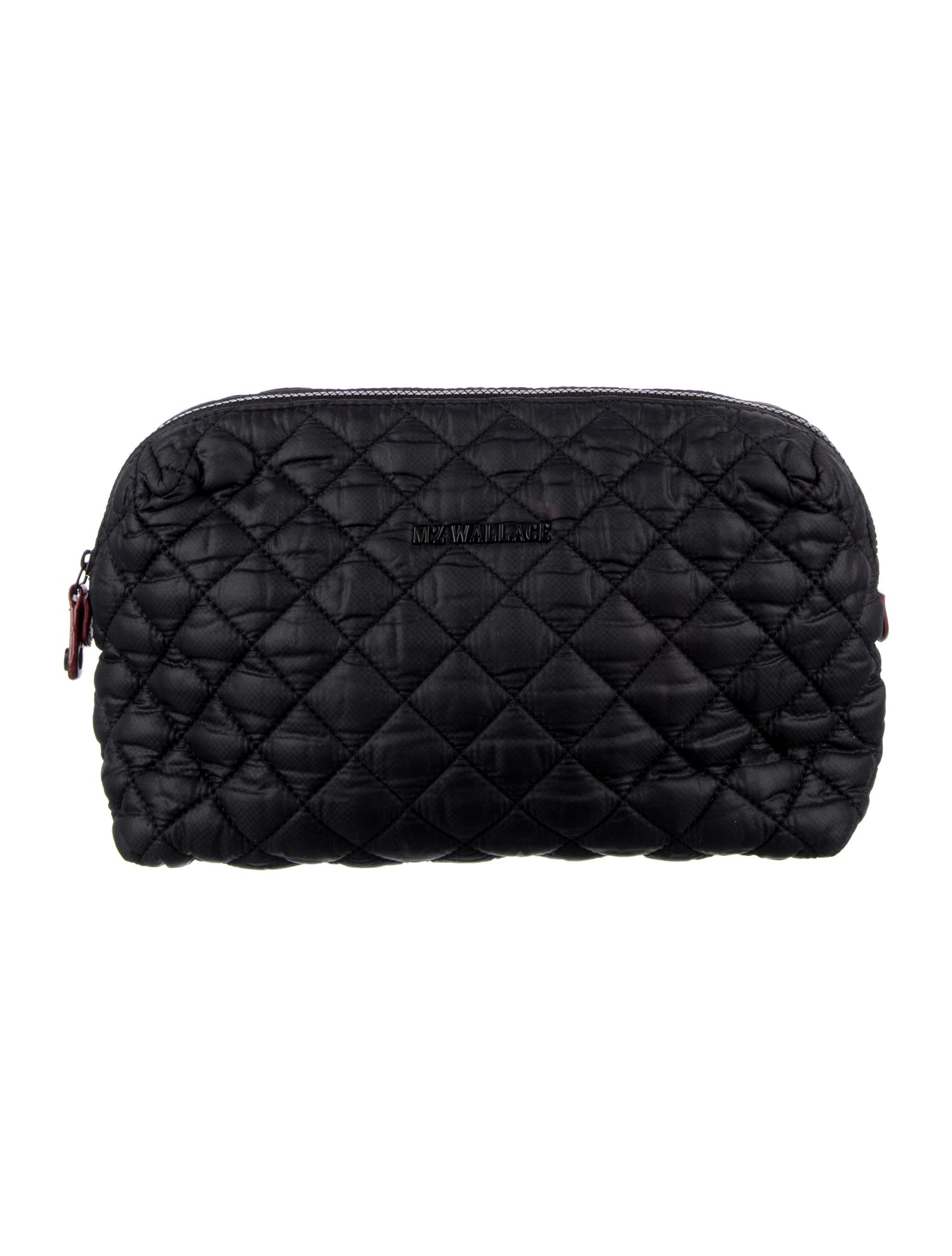 MZ Wallace MZ Wallace Cosmetic Bag Black Nylon Tonal Hardware Nylon Lining & Single Interior Pocket Exposed Zip Closure