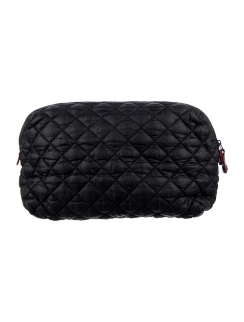 MZ Wallace MZ Wallace Cosmetic Bag Black Nylon Tonal Hardware Nylon Lining & Single Interior Pocket Exposed Zip Closure