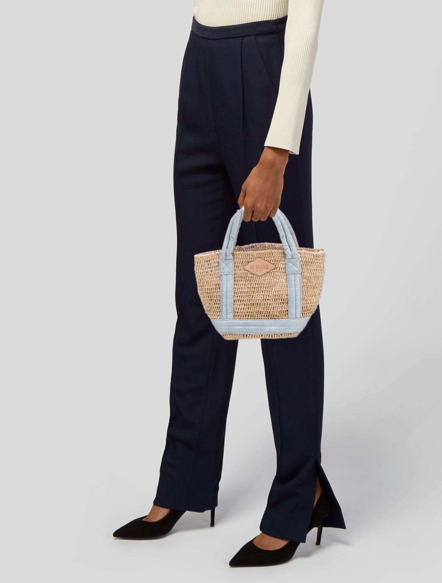 MZ Wallace Straw Top Handle Bag