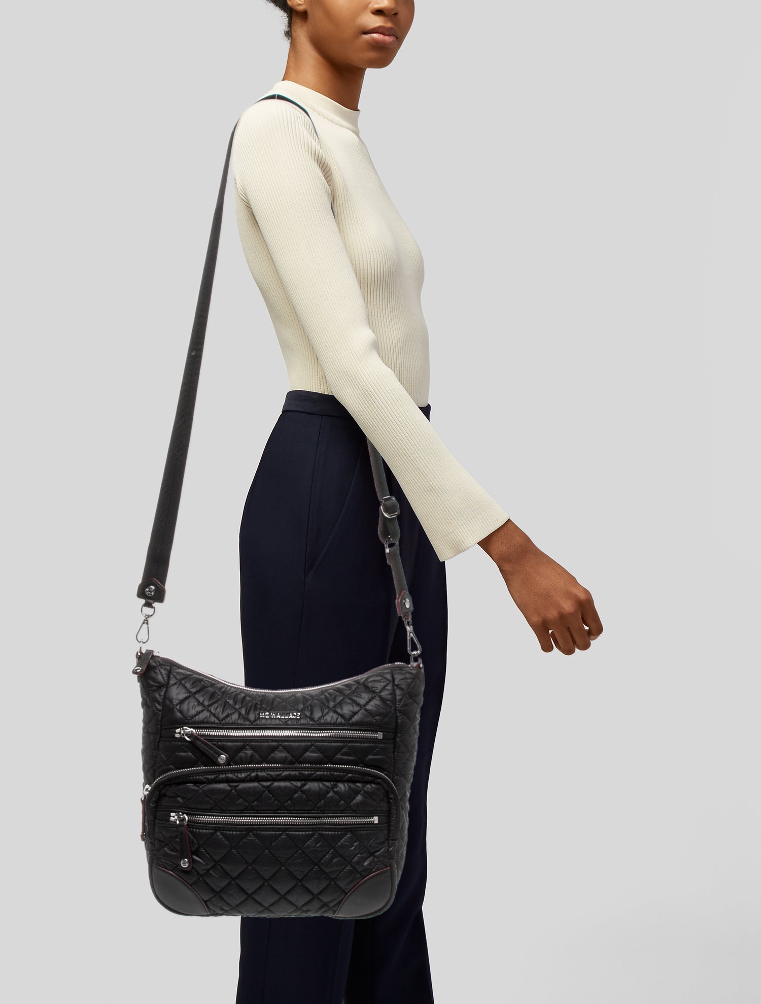 MZ Wallace Nylon Crossbody Bag - Black Shoulder Bags, Handbags