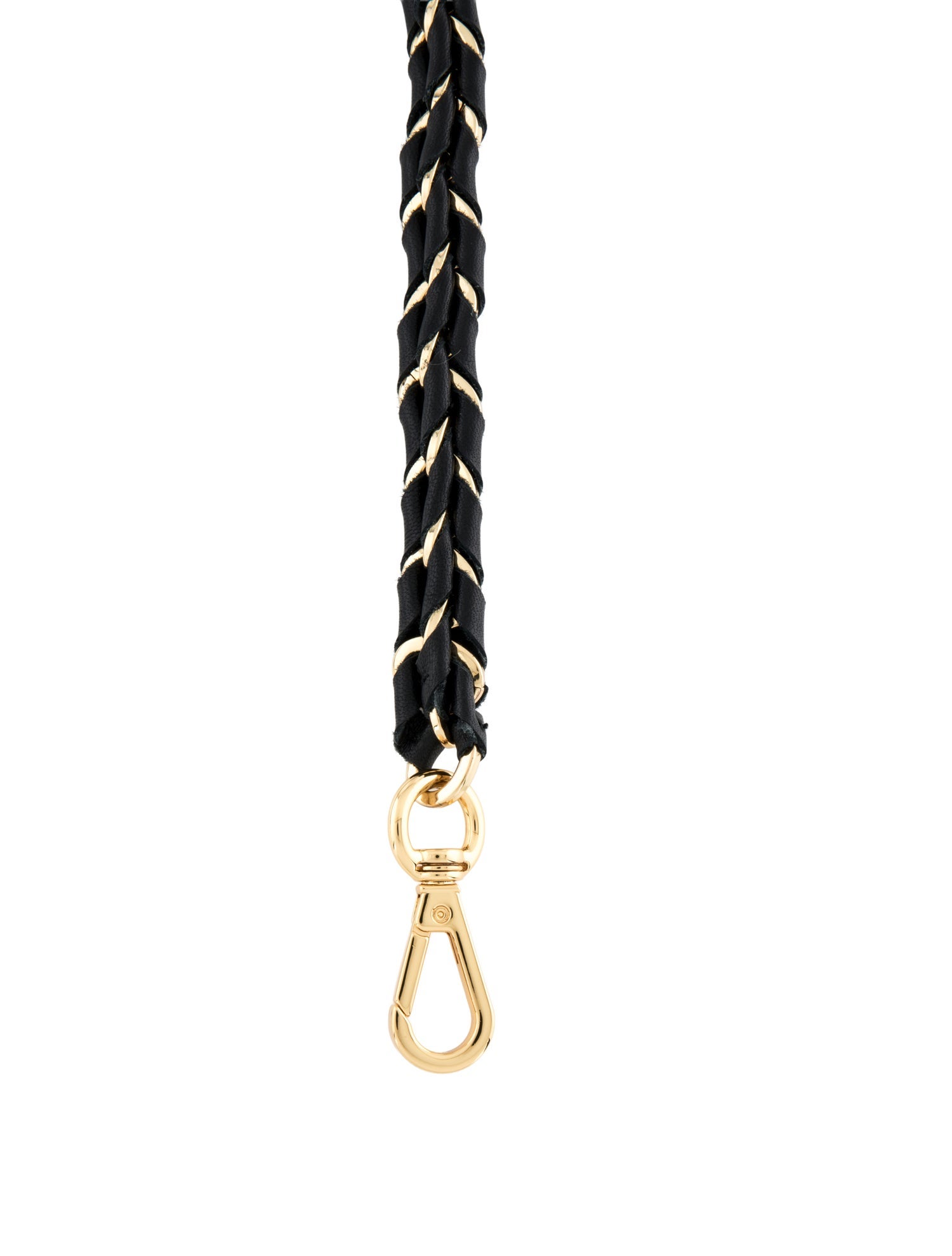 MZ Wallace Black Long Bag Strap w/ Gold-toned Hardware