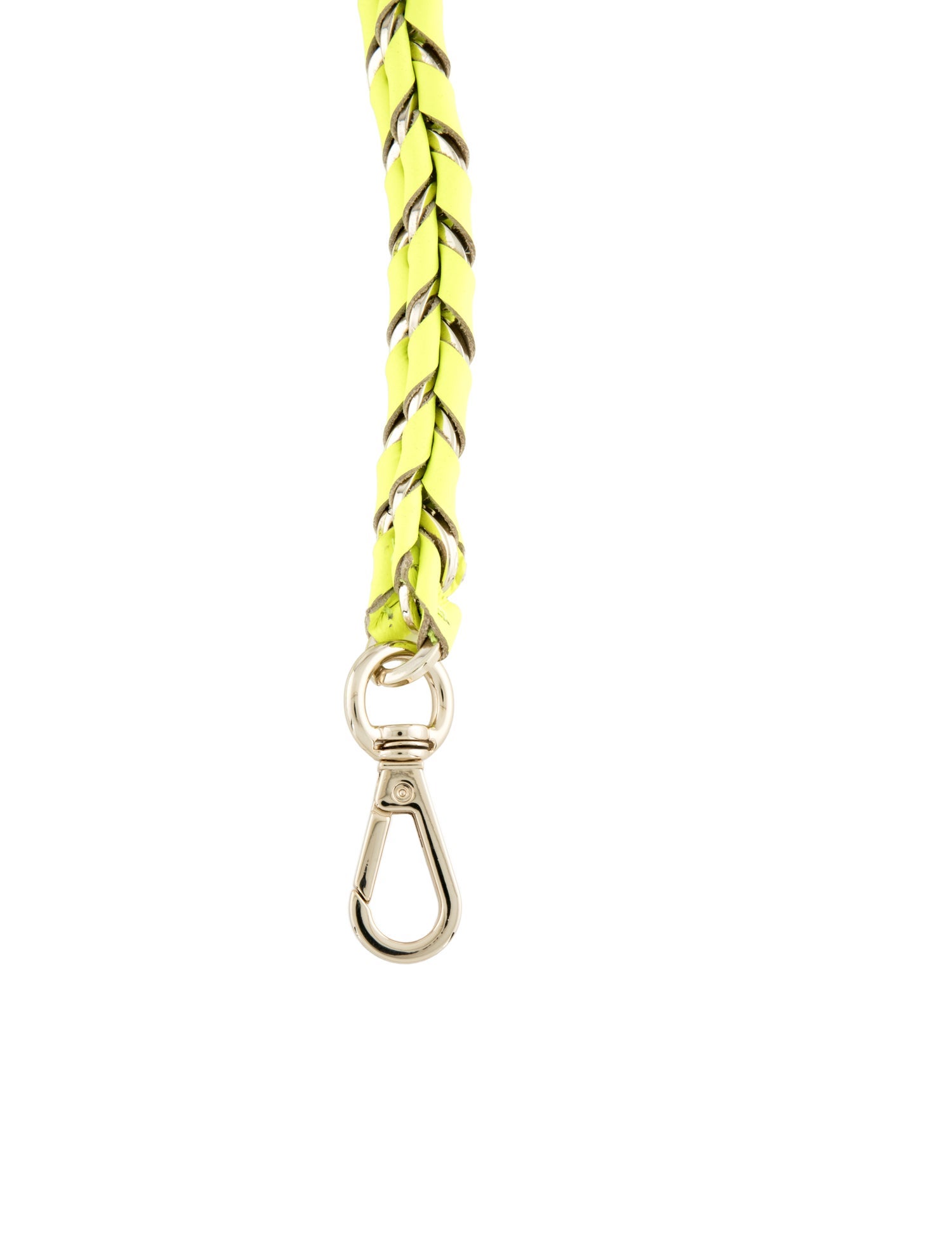 MZ Wallace Yellow Braided Bag Chain w/ Silver-toned Hardware