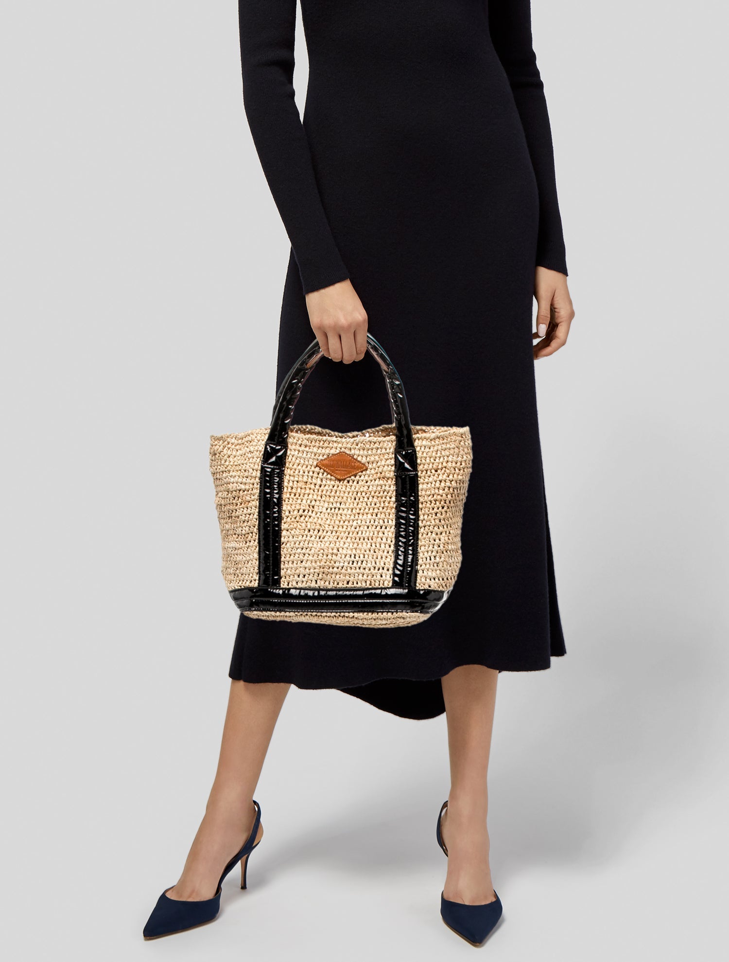 マーサ MZ Wallace Raffia Top Handle Bag - Neutrals Totes, Handbags