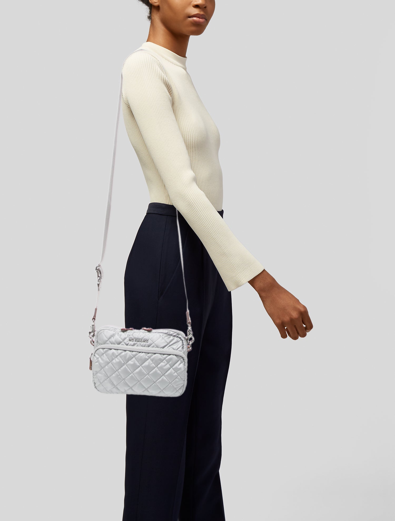 MZ Wallace Nylon Crossbody Bag w/ Tags - Grey Crossbody Bags